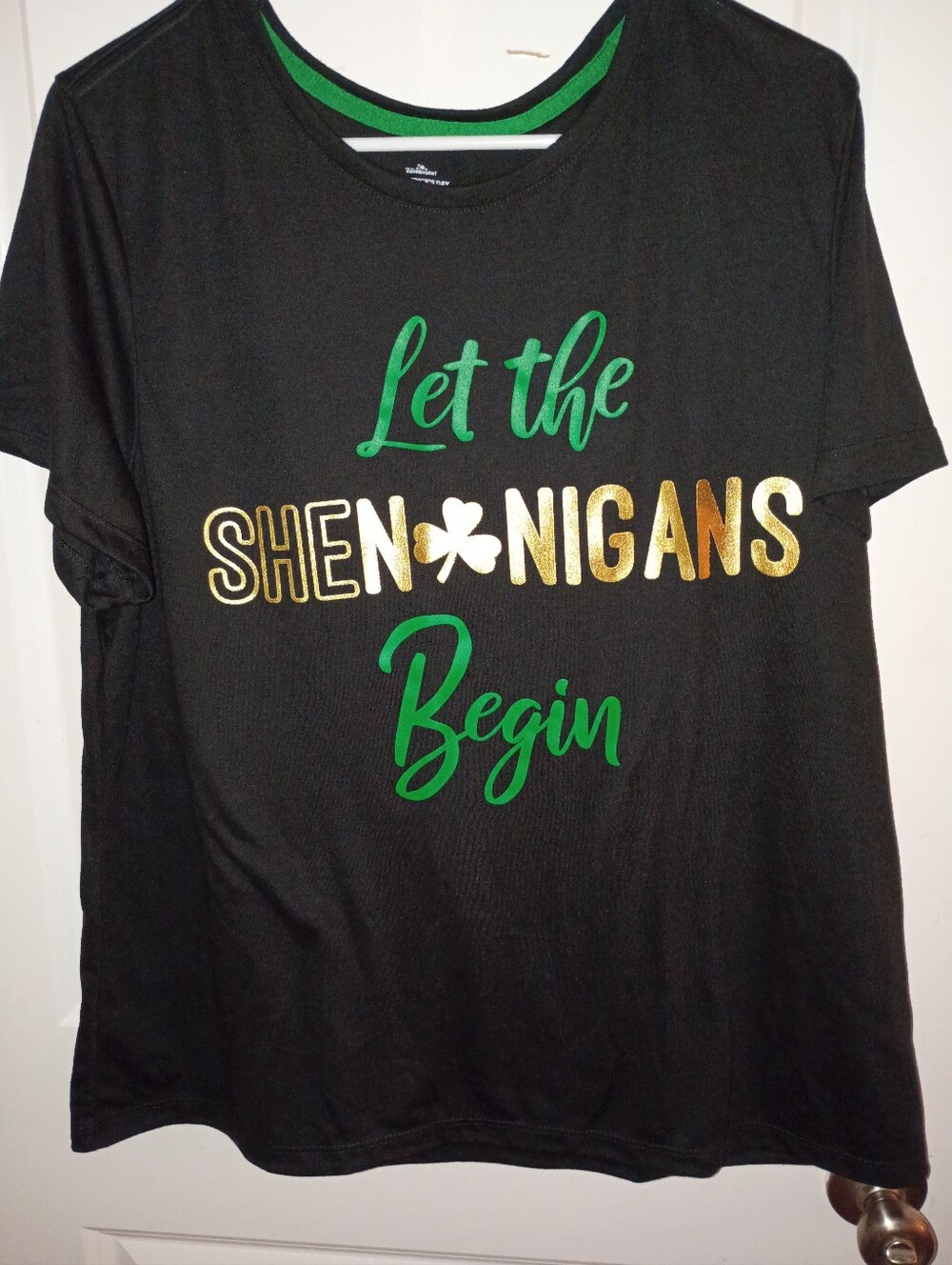 Shenanigans Black Crewneck Tee